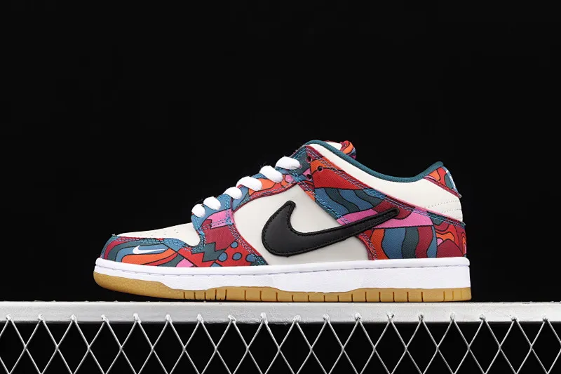 All Categories Nk SB Dunk Series Nk SB Dunk Low Low-top sneakers Parra x Nk Dunk SB Low Pro White Blue Red Abstract Art Scratch Olympics Dunk Series Retro Low-top Casual Sports Skateboard Shoes DH7695-600